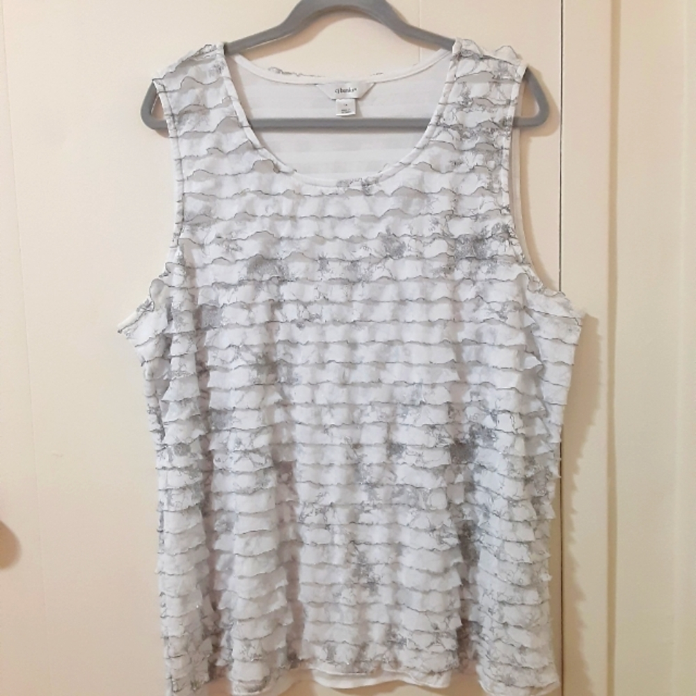 C.J. Banks Elegant Ruffle Tank